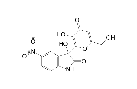 3-Hydroxy-3-[3-hydroxy-6-(hydroxymethyl)-4-oxo-4H-pyran-2-yl]-5-nitroindolin-2-one