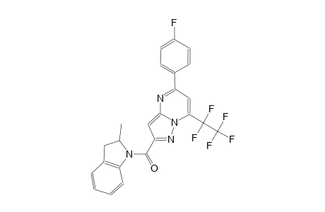 5-(4-fluorophenyl)-2-[(2-methyl-2,3-dihydro-1H-indol-1-yl)carbonyl]-7-(1,1,2,2,2-pentafluoroethyl)pyrazolo[1,5-a]pyrimidine