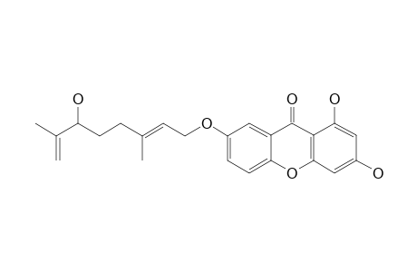 COCHINXANTHONE-A;1,3-DIHYDROXY-7-(6-HYDROXY-3,7-DIMETHYLOCTA-2,7-DIENYLOXY)-XANTHEN-9-ONE