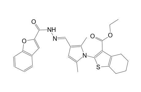 ethyl 2-(3-{(E)-[(1-benzofuran-2-ylcarbonyl)hydrazono]methyl}-2,5-dimethyl-1H-pyrrol-1-yl)-4,5,6,7-tetrahydro-1-benzothiophene-3-carboxylate