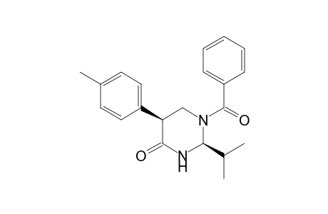 (2S,5S)-1-Benzoyl-2-isopropyl-5-(4-methylphenyl)tetrahydropyrimidin-4-one