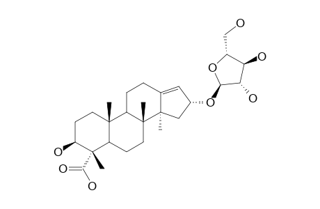 MANSUMBINANE;(16R)-16-O-ALPHA-L-ARABINOFURANOSYL-3-BETA-HYDROXYMANSUMBIN-20,24-DIEN-29-OIC-ACID