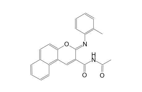 N-({(3Z)-3-[(2-methylphenyl)imino]-3H-benzo[f]chromen-2-yl}carbonyl)acetamide