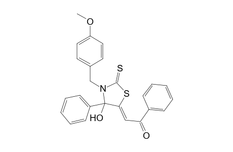 2-[4-Hydroxy-3-(4-methoxybenzyl)-4-phenyl-2-thioxo-1,3-thiazolan-5-yliden]-1-phenyl-1-ethanone