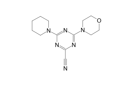 4-(4-Morpholinyl)-6-(1-piperidinyl)-1,3,5-triazine-2-carbonitrile