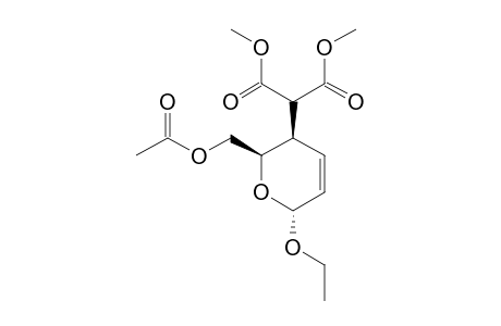 ETHYL-6-O-ACETYL-2,3,4-TRIDEOXY-4-[BIS-(METHOXYCARBONYL)-METHYL]-HEX-2-ENOPYRANOSIDE