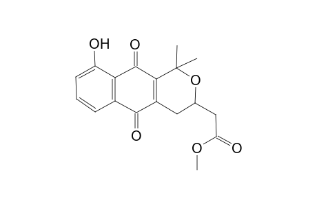 2-(9-hydroxy-1,1-dimethyl-5,10-dioxo-3,4-dihydrobenzo[g][2]benzopyran-3-yl)acetic acid methyl ester