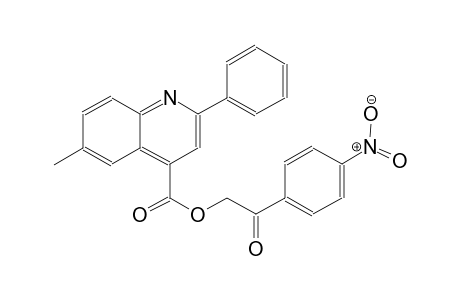 4-quinolinecarboxylic acid, 6-methyl-2-phenyl-, 2-(4-nitrophenyl)-2-oxoethyl ester