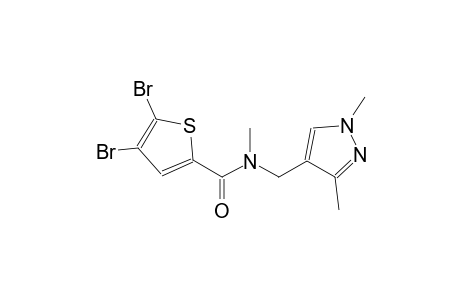 4,5-dibromo-N-[(1,3-dimethyl-1H-pyrazol-4-yl)methyl]-N-methyl-2-thiophenecarboxamide