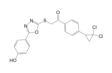 ethanone, 1-[4-(2,2-dichlorocyclopropyl)phenyl]-2-[[5-(4-hydroxyphenyl)-1,3,4-oxadiazol-2-yl]thio]-