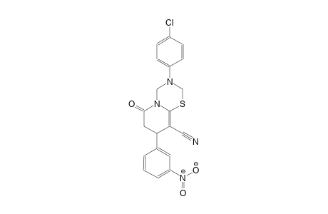 2H,6H-pyrido[2,1-b][1,3,5]thiadiazine-9-carbonitrile, 3-(4-chlorophenyl)-3,4,7,8-tetrahydro-8-(3-nitrophenyl)-6-oxo-