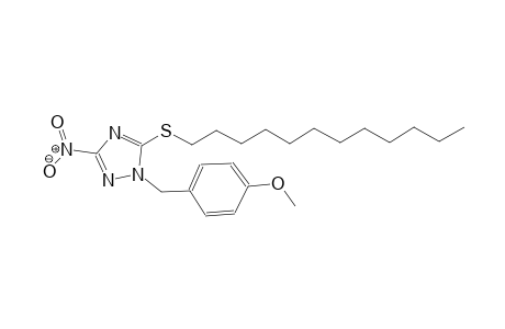 1H-1,2,4-triazole, 5-(dodecylthio)-1-[(4-methoxyphenyl)methyl]-3-nitro-