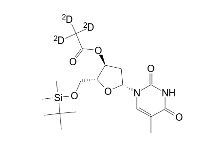 Thymidine, 5'-O-[(1,1-dimethylethyl)dimethylsilyl]-, 3'-(acetate-D3)