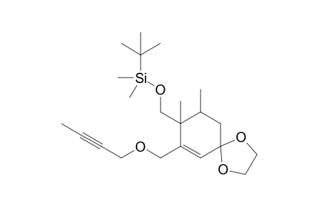 (8RS,9SR)-8-(tert-Butyldimethylsilyloxymethyl)-7-(but-2-ynyloxy)methyl-8,9-dimethyl-1,4-dioxaspiro-[4.5]dec-6-ene