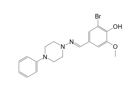 phenol, 2-bromo-6-methoxy-4-[(E)-[(4-phenyl-1-piperazinyl)imino]methyl]-