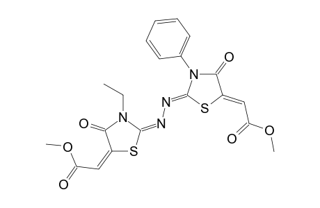 Methyl (Z)-2-((E)-3-Ethyl-2-{(E)-[(Z)-5-(2-methoxy-2-oxoethylidene)-4-oxo-3-phenylthiazolidin-2-ylidene]hydrazono}-4-oxothiazolidin-5-ylidene}acetate