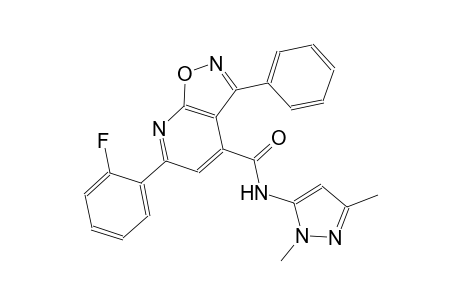 isoxazolo[5,4-b]pyridine-4-carboxamide, N-(1,3-dimethyl-1H-pyrazol-5-yl)-6-(2-fluorophenyl)-3-phenyl-