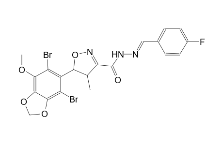 3-isoxazolecarboxylic acid, 5-(4,6-dibromo-7-methoxy-1,3-benzodioxol-5-yl)-4,5-dihydro-4-methyl-, 2-[(E)-(4-fluorophenyl)methylidene]hydrazide