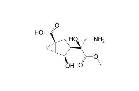 (1S,3R,4S,5R,1'S)-(-)-4-Hydroxy-3-(1'-aminomethyl-1'-hydroxy-1'-methoxycarbonylmethyl)bicyclo[3.1.0]hexane-1-carboxylic acid