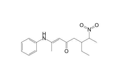 6-Ethyl-2-(N-phenylamino)-7-nitrooct-2-en-4-one