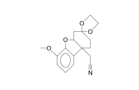 (4AS*,9bR*)-9b-cyanomethyl-6-methoxy-1,4,4a,9b-tetrahydro-dibenzofuran-3(2H)-one ethylene acetal