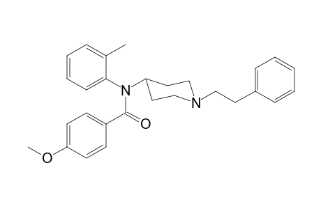 N-(2-Methylphenyl)-N-[1-(2-phenylethyl)piperidin-4-yl]-4-methoxybenzamide
