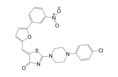 (5Z)-2-[4-(4-chlorophenyl)-1-piperazinyl]-5-{[5-(3-nitrophenyl)-2-furyl]methylene}-1,3-thiazol-4(5H)-one