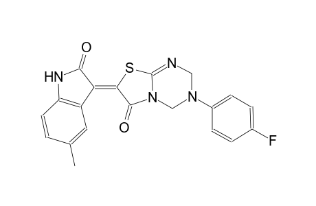 2H-thiazolo[3,2-a][1,3,5]triazin-6(7H)-one, 7-(1,2-dihydro-5-methyl-2-oxo-3H-indol-3-ylidene)-3-(4-fluorophenyl)-3,4-dihydro-, (7Z)-