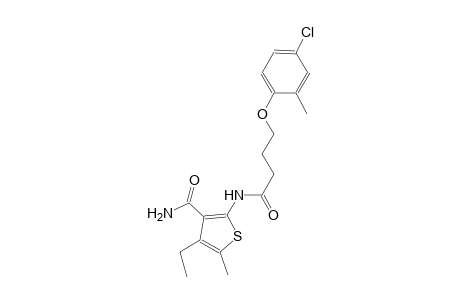 2-{[4-(4-chloro-2-methylphenoxy)butanoyl]amino}-4-ethyl-5-methyl-3-thiophenecarboxamide