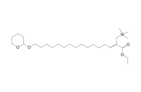 Ethyl (2Z)-16-(Tetrahydropyranyloxy)-2-(trimethylsilylmethyl)-2-hexaecenoate