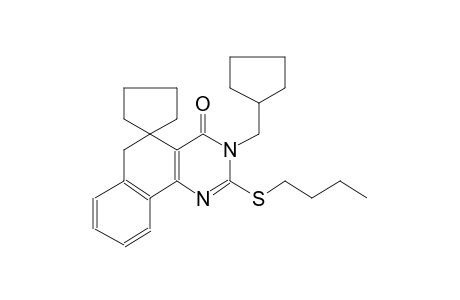 2-(butylthio)-3-(cyclopentylmethyl)-3H-spiro[benzo[h]quinazoline-5,1'-cyclopentan]-4(6H)-one