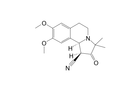 cis-1,5,6,10b-Tetrahydro-8,9-dimethoxy-3,3-dimethyl-2-oxo-2H-isoxazolo[3,2-a]isoquinoline-1-carbonitrile