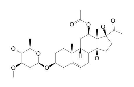 12-O-ACETYLPERGULARIN-3-O-BETA-D-OLEANDROPYRANOSIDE
