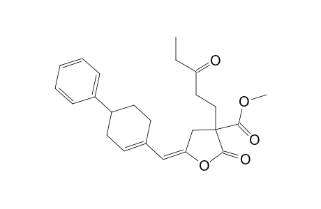 3-(3-Oxopent-1-yl)-3-carbomethoxy-5-(E)-[(4-phenylcyclohex-1-en-1-yl)methylidene]tetrafuran-2-one