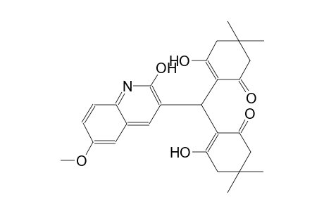 2,2'-((2-hydroxy-6-methoxyquinolin-3-yl)methylene)bis(3-hydroxy-5,5-dimethylcyclohex-2-enone)