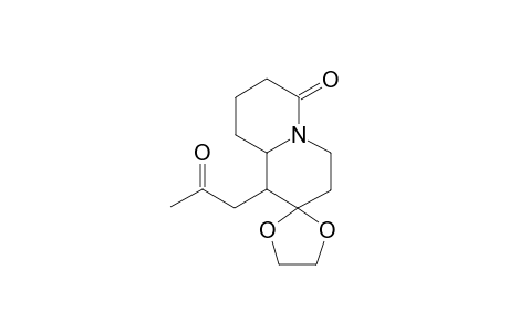 9'-(2-oxidanylidenepropyl)spiro[1,3-dioxolane-2,8'-2,3,6,7,9,9a-hexahydro-1H-quinolizine]-4'-one