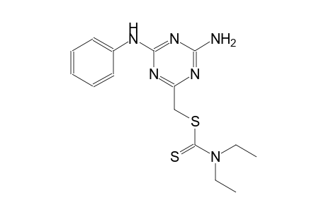(4-amino-6-anilino-1,3,5-triazin-2-yl)methyl diethyldithiocarbamate