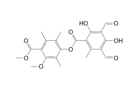 Benzoic acid, 3,5-diformyl-2,4-dihydroxy-6-methyl-, 3-methoxy-4-(methoxycarbonyl)-2,5,6-trimethylphenyl ester