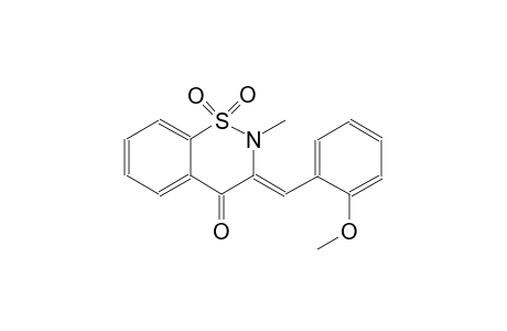 4H-1,2-benzothiazin-4-one, 2,3-dihydro-3-[(2-methoxyphenyl)methylene]-2-methyl-, 1,1-dioxide, (3Z)-