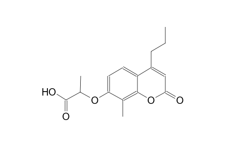 propanoic acid, 2-[(8-methyl-2-oxo-4-propyl-2H-1-benzopyran-7-yl)oxy]-