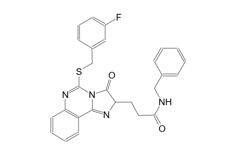 N-benzyl-3-{5-[(3-fluorobenzyl)sulfanyl]-3-oxo-2,3-dihydroimidazo[1,2-c]quinazolin-2-yl}propanamide