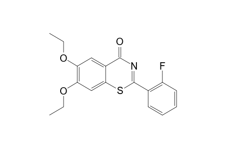 2-(2-FLUOROPHENYL)-2,3-DIETHOXY-1,3-BENZO-THIAZINE-4-ONE
