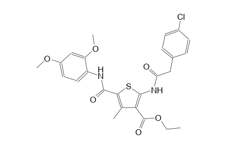 3-thiophenecarboxylic acid, 2-[[(4-chlorophenyl)acetyl]amino]-5-[[(2,4-dimethoxyphenyl)amino]carbonyl]-4-methyl-, ethyl ester