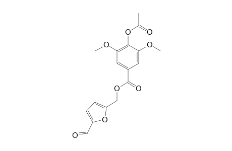 (5'-FORMYLFURAN-2'-YL)-METHYL-4-ACETOXY-3,5-DIMETHOXY-BENZOATE