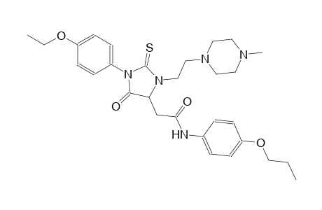 2-{1-(4-ethoxyphenyl)-3-[2-(4-methyl-1-piperazinyl)ethyl]-5-oxo-2-thioxo-4-imidazolidinyl}-N-(4-propoxyphenyl)acetamide