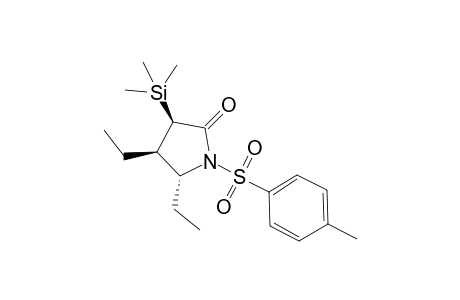 (3R,4R,5R)-4,5-diethyl-1-[(4-methylphenyl)sulfonyl]-3-(trimethylsilyl)-2-pyrrolidinone