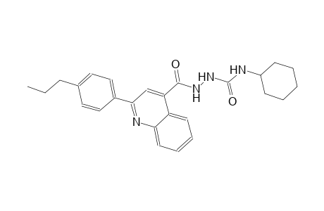 N-cyclohexyl-2-{[2-(4-propylphenyl)-4-quinolinyl]carbonyl}hydrazinecarboxamide