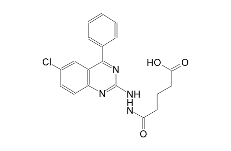 5-[2-(6-chloro-4-phenyl-2-quinazolinyl)hydrazino]-5-oxopentanoic acid