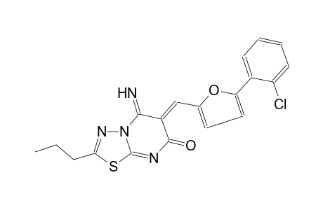 7H-[1,3,4]thiadiazolo[3,2-a]pyrimidin-7-one, 6-[[5-(2-chlorophenyl)-2-furanyl]methylene]-5,6-dihydro-5-imino-2-propyl-, (6Z)-