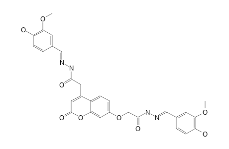 [7-(4-HYDROXY-3-METHOXYBENZYLIDENE-HYDRAZINOCARBONYLMETHOXY)-2-OXO-2H-CHROMEN-4-YL]-ACETIC-ACID-(4-HYDROXY-3-METHOXYBENZYLIDENE)-HYDRAZIDE